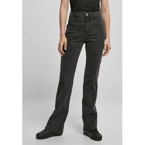Urban Classics Ladies High Waist Straight Slit Denim Pants