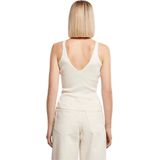 Urban Classics Damestop, gebreide top met V-hals, verkrijgbaar in vele kleuren, maten XS - 5XL, witzand., 4XL