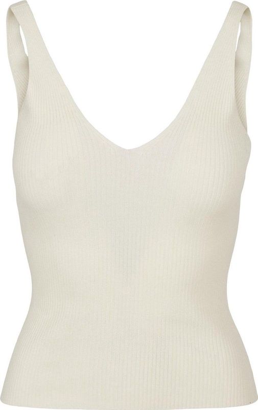 Urban Classics Damestop, gebreide top met V-hals, verkrijgbaar in vele kleuren, maten XS - 5XL, witzand., 4XL