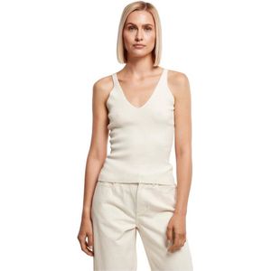 Urban Classics - Rib Knit Mouwloze top - 5XL - Creme