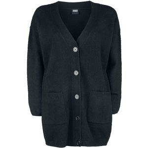 Urban Classics Ladies Chunky Fluffy Knit Cardigan Cardigan zwart