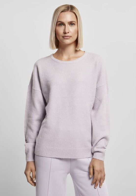 Urban Classics - Dames Chunky Fluffy Sweater - Softlilac - Sweatshirt - Aangenaam Materiaal