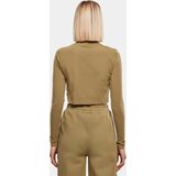 Urban Classics - Organic Cropped Turtleneck Longsleeve top - Groen