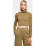 Urban Classics - Organic Cropped Turtleneck Longsleeve top - Groen