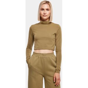 Urban Classics - Organic Cropped Turtleneck Longsleeve top - Groen