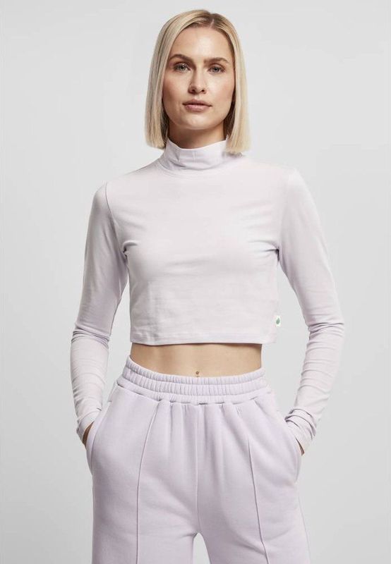 Urban Classics - Organic Cropped Turtleneck Longsleeve top - Paars