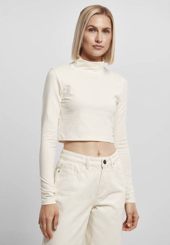 Urban Classics - Organic Cropped Turtleneck Longsleeve top Creme