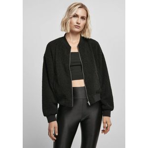 Urban Classics - Oversized Sherpa Bomber jacket - Zwart