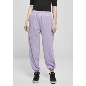 Urban Classics Fluwelen joggingbroek met hoge taille voor dames, lavendel, M
