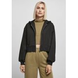 Urban Classics - Korte Oversized Jas - Zwart - Geborsteld Fleece