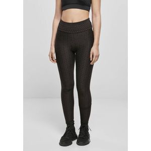 Urban Classics - Honeycomb Leggings - Zwart - Polyester/Elastaan
