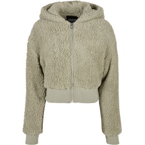 Damesjack - Sherpa - Kort - Oversized - Polyester - Zwart