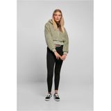 Damesjack - Sherpa - Kort - Oversized - Polyester - Zwart