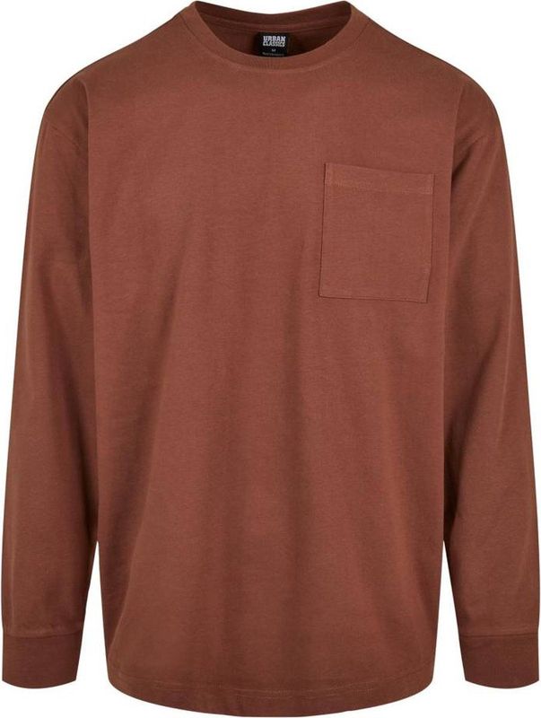 Urban Classics - Heavy Oversized Pocket Longsleeve shirt - Bruin