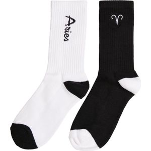 Mister Tee - Aries Zodiac - Sokken - Zwart/Wit - 2-Pack