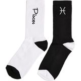 Mister Tee - Pisces Zodiac - Sokken - Zwart/Wit - 2-Pack