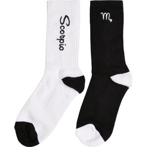 Mister Tee - Scorpio Zodiac - Sokken - Zwart/Wit - 2-Pack