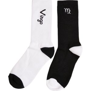 Mister Tee - Virgo Zodiac - Sokken - Zwart/Wit - 2-Pack