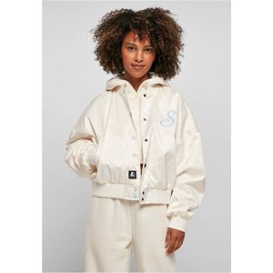 STARTER BLACK LABEL Dames Ladies Starter Satin College Jacket Jacket, palewhite, M