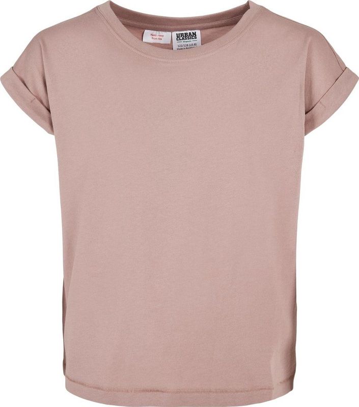 Urban Classics - Organic Extended Shoulder Kinder T-shirt - Kids 110 116 - Roze