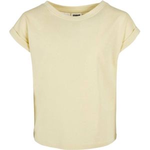 Urban Classics - Organic Extended Shoulder Kinder T-shirt - Kids 122 128 - Geel