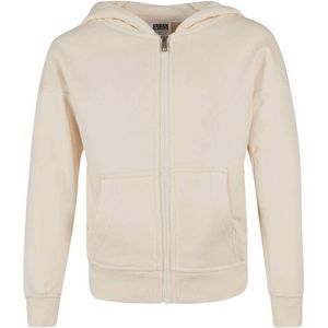 Urban Classics Meisjes Girls Organic Terry Zip Hoody Pullover met capuchon, whitesand, 110/116