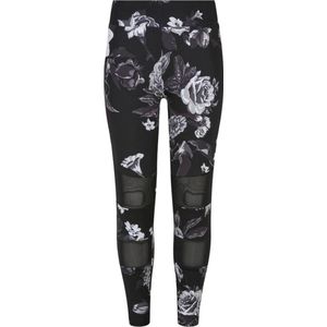 Urban Classics - Tech Mesh AOP dark flower Kinder Legging - Kids