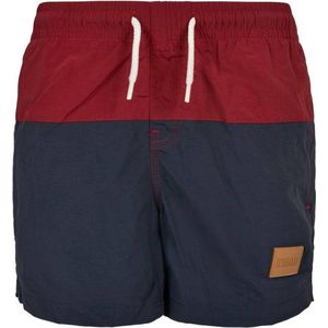 Urban Classics - Block - Zwembroek - Blauw/Bordeaux rood