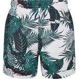 Urban Classics - Pattern palm leaves aop Kinder zwembroek - Kids - Wit