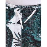 Urban Classics - Pattern palm leaves aop Kinder zwembroek - Kids - Wit