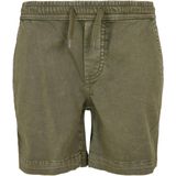 Urban Classics - Stretch Twill Joggingshorts - Olive - Korte Broeken