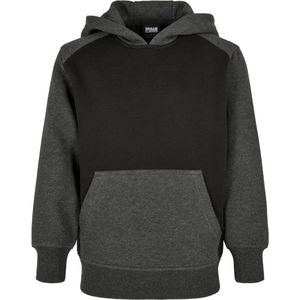 Urban Classics - 2-Tone Fake Raglan Kinder hoodie/trui - Kids / - Zwart/Grijs