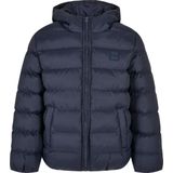 Urban Classics - Basic Bubble Jacket - Kinder Jas - Blauw/Wit