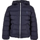 Urban Classics - Basic Bubble Jacket - Kinder Jas - Blauw/Wit