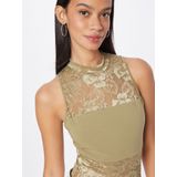 Urban Classics - Damesbodysuit - Zwart - Kant