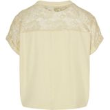 Urban Classics - Oversized Lace Tee - T-shirt - Softyellow - Dames