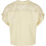 Urban Classics - Oversized Lace Tee - T-shirt - Softyellow - Dames