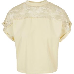 Urban Classics - Oversized Lace Tee - T-shirt - Softyellow - Dames