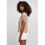 Urban Classics - Short Oversized Lace Top - Creme