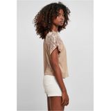 Urban Classics - Short Oversized Lace Top - Creme