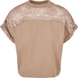 Urban Classics - Short Oversized Lace Top - Creme