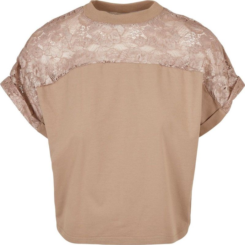 Urban Classics - Short Oversized Lace Top - Creme