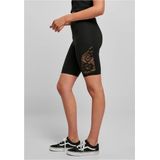 Urban Classics - High Waist Lace Inset Korte cycle broek - Zwart