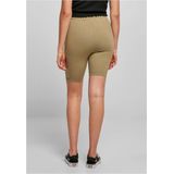 Urban Classics - High Waist Lace Inset Korte cycle broek - Groen