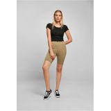 Urban Classics - High Waist Lace Inset Korte cycle broek - Groen