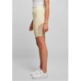 Urban Classics - High Waist Lace Inset Korte cycle broek - Geel
