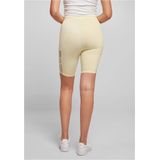 Urban Classics - High Waist Lace Inset Korte cycle broek - Geel