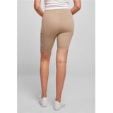 Urban Classics - High Waist Lace Inset Korte cycle broek - Creme