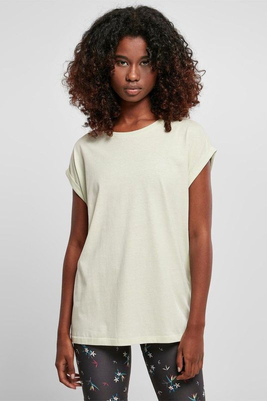 Urban Classics - Extended Shoulder Dames T-shirt - Groen