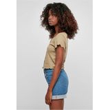 Urban Classics - Cropped Button rib Crop top Groen